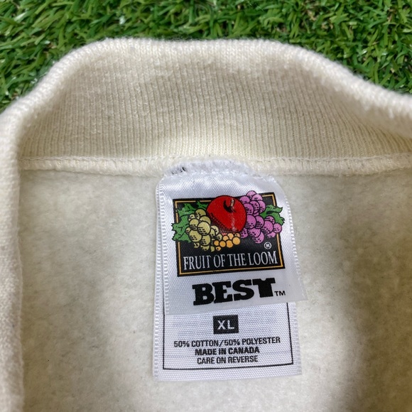 Vintage fruit of the loom cream crewneck size XL - Picture 2 of 4